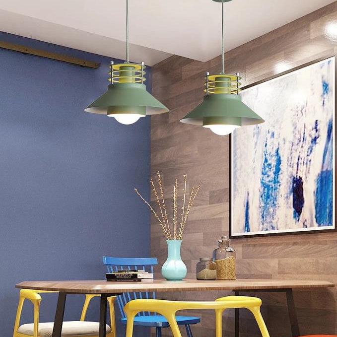 Industrial Iron Nordic Macaron Color 1-Light Pendant Light