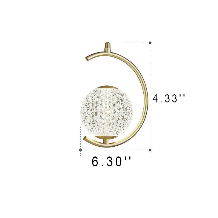 Modern Acrylic Round Ball Half Round LED Pendant Light