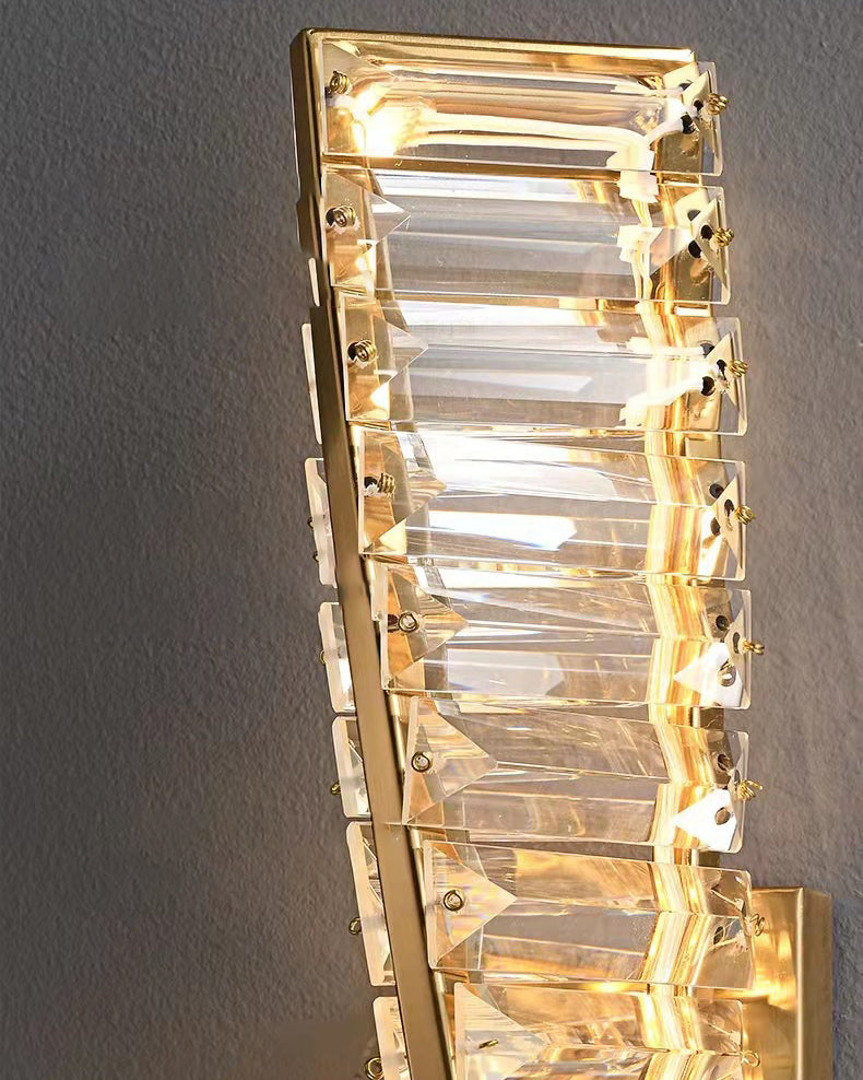 Moderne Kristalllicht-Luxus-Spiralen-Design-LED-Wandleuchte 