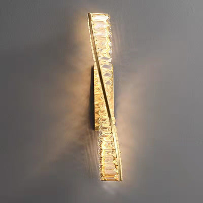Moderne Kristalllicht-Luxus-Spiralen-Design-LED-Wandleuchte 