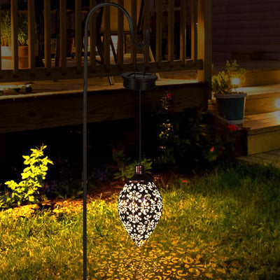 Solar Water Drop Shape Creative Pattern Design LED Two-way Outdoor Light