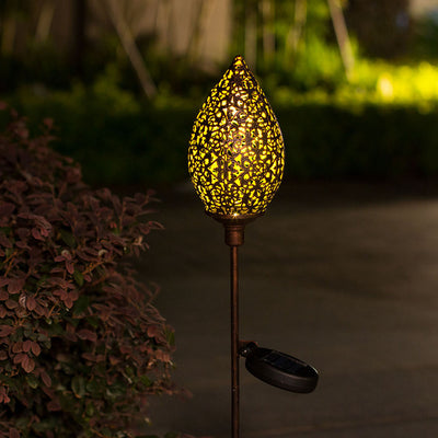 Solar Water Drop Shape Creative Pattern Design LED Two-way Outdoor Light