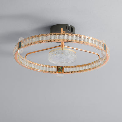 Light Luxury Minimalist Crystal Ring LED Flush Mount Light