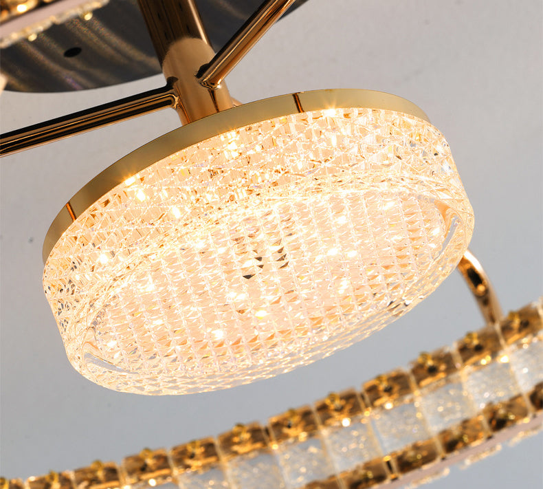 Light Luxury Minimalist Crystal Ring LED Flush Mount Light