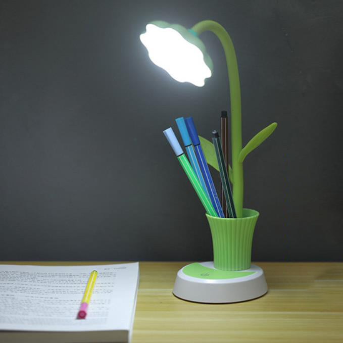 Creative Sun Flower Pen Holder Design LED-Tischlampe