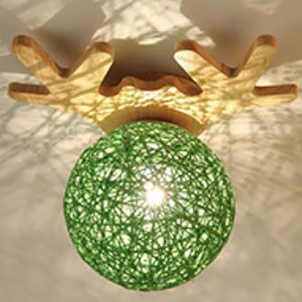 Nordic Log Creative Hemp Ball Fawn LED-Einbauleuchte 