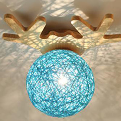 Nordic Log Creative Hemp Ball Fawn LED-Einbauleuchte 