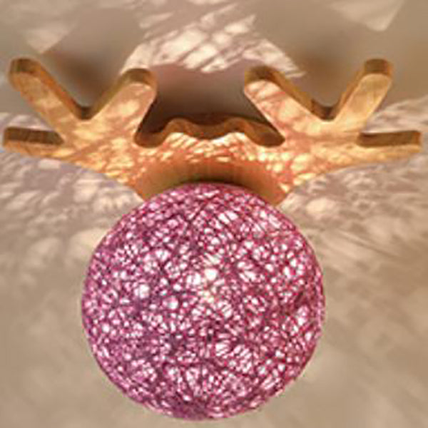 Nordic Log Creative Hemp Ball Fawn LED-Einbauleuchte 