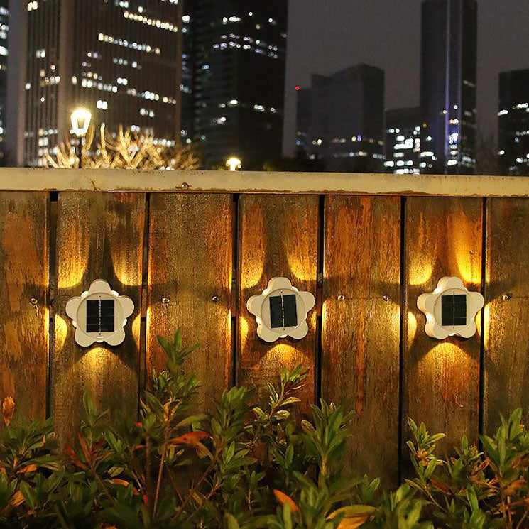 Pentagramme solaire jardin LED étanche lumière extérieure applique murale lampe 