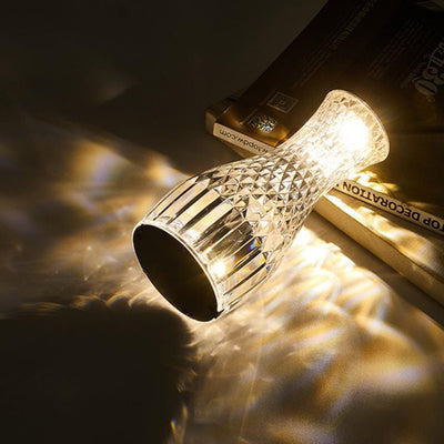 Moderne kreative Vase Acryl USB wiederaufladbare Touch LED Nachtlicht Tischlampe