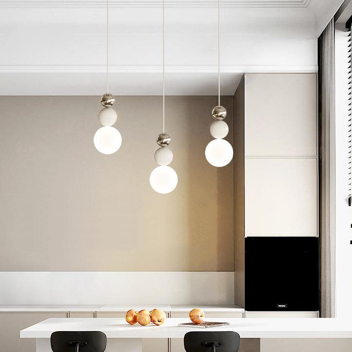 Scandinavian Minimalist Orb Stacked 1-Light Pendant Light