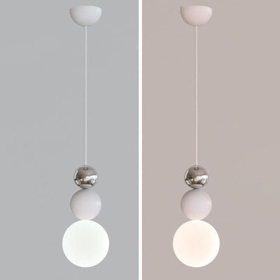 Scandinavian Minimalist Orb Stacked 1-Light Pendant Light