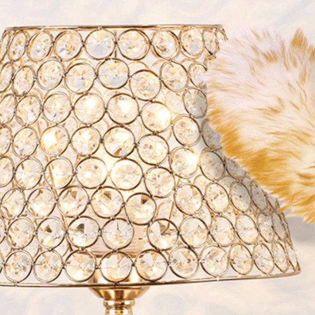 Nordic Luxury Crystal Cone Geometry 1-Light Table Lamp