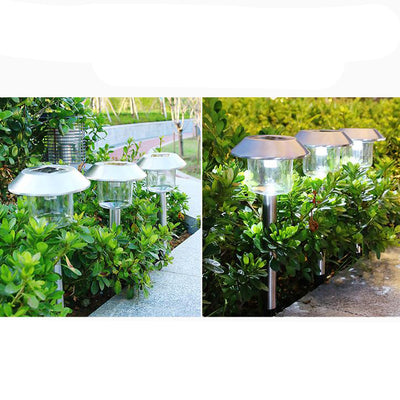 Solar Stainless Steel Jar ABS LED Outdoor Waterproof Lawn Landscape Light