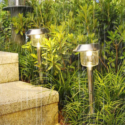 Solar Stainless Steel Jar ABS LED Outdoor Waterproof Lawn Landscape Light