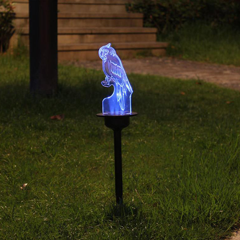 Solar-Papagei-Gecko-Acryl-im Freien wasserdichtes LED-Garten-Landschaftslicht 