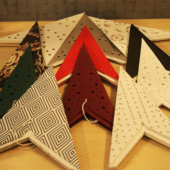 Nordic Creative Star Decorative Red Green Velvet LED Pendant Light