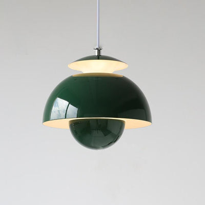 Lampe suspendue LED en aluminium et fer de couleur unie, minimaliste et moderne 