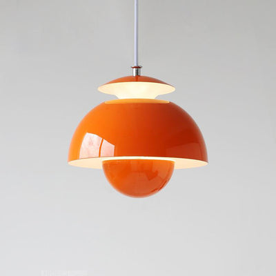 Lampe suspendue LED en aluminium et fer de couleur unie, minimaliste et moderne 