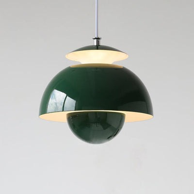 Lampe suspendue LED en aluminium et fer de couleur unie, minimaliste et moderne 