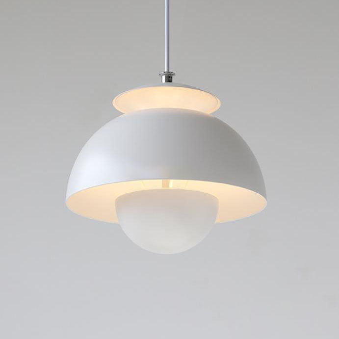 Lampe suspendue LED en aluminium et fer de couleur unie, minimaliste et moderne 