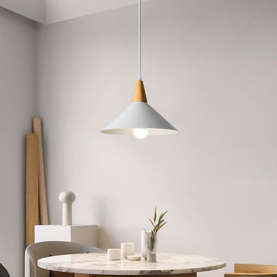 Japanische Simplicity Log Cone Iron 1-Light Pendelleuchte 