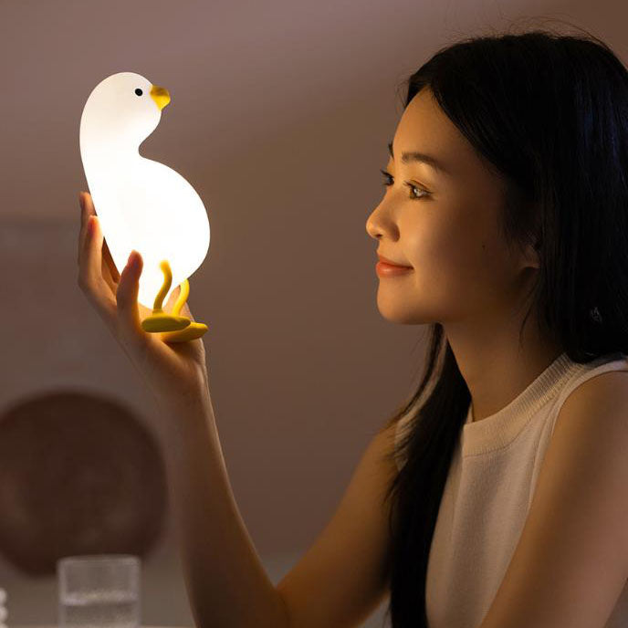 Creative Cute Duck Silicone USB LED Night Light Table Lamp