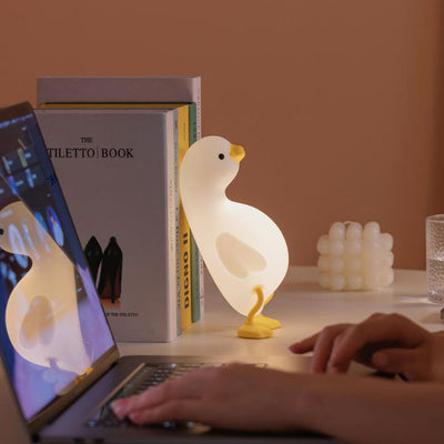 Kreative süße Ente Silikon USB LED Nachtlicht Tischlampe 