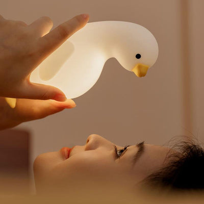 Creative Cute Duck Silicone USB LED Night Light Table Lamp