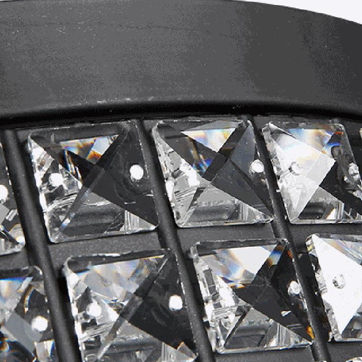 Modern Light Luxury Round Crystal Eisenkristall 4-Licht-Unterputzleuchte