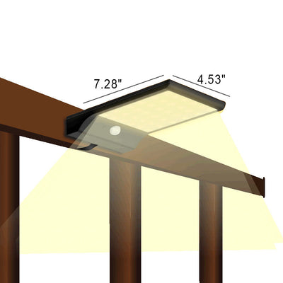 Outdoor Solar Square Panel Waterproof Sensor LED Patio Railing Light