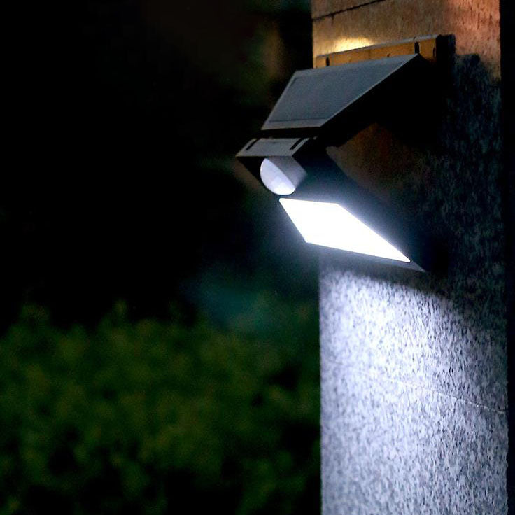 Solar Outdoor Modern Square Cage Body Sensor LED Wandleuchte Lampe 