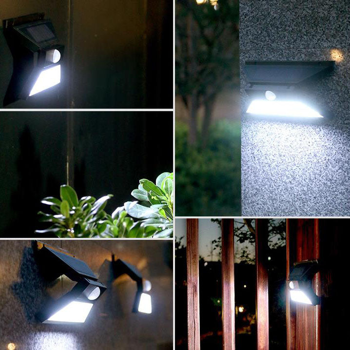 Solar Outdoor Modern Square Cage Body Sensor LED Wandleuchte Lampe 