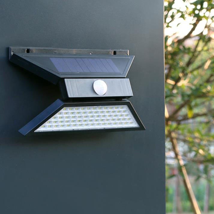 Solar Outdoor Modern Square Cage Body Sensor LED Wandleuchte Lampe 