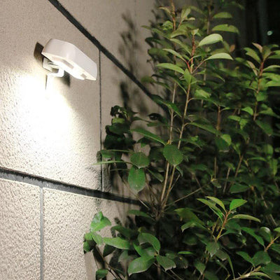 Solar Patio Human Sensor Square Outdoor Waterproof LED Wall Sconce Lamp