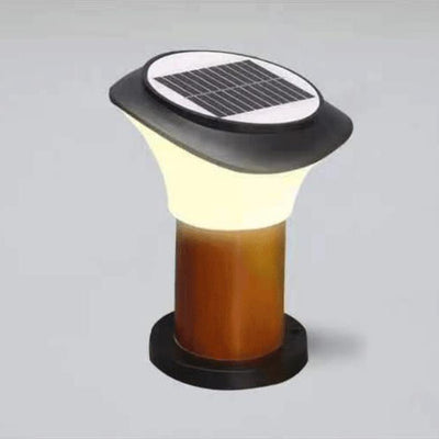 Solar Outdoor Slant Column Post Head ABS LED Patio Landscape Light