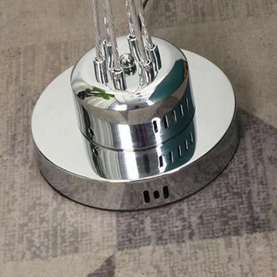 Minimalistische 1-flammige Stehlampe mit gefaltetem Schirm aus Stoff 