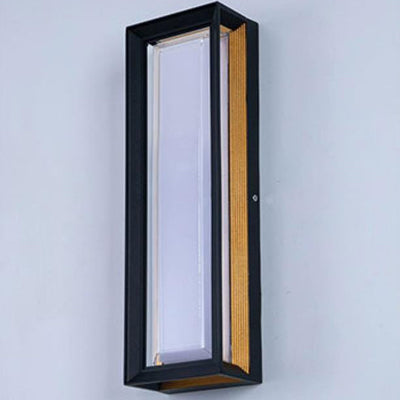 Contemporary Industrial Waterproof Aluminum Square PC LED Wall Sconce Lamp For Outdoor Patio