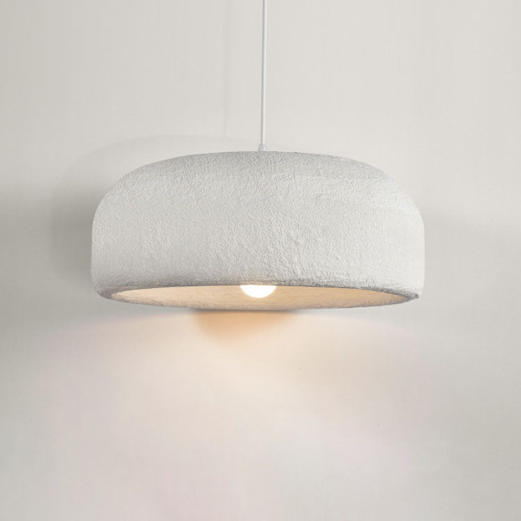 Luminaire suspendu moderne et minimaliste à 1 lumière en forme de dôme en résine 