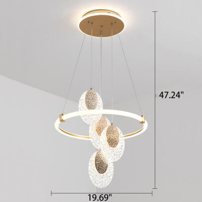 Nordic Light Lustre de luxe en fer forgé à 3/4 lumières pour îlot LED 