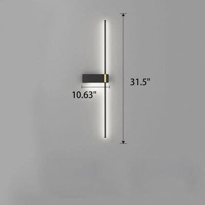 Modern Minimalist Long Line Iron Acrylic LED Wall Sconce Lamp