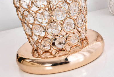 European Crystal Fabric Creative Pattern Design 1-Light Table Lamp