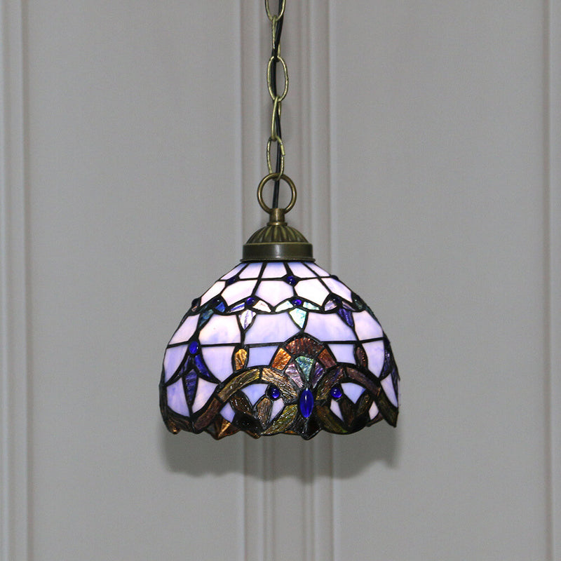 European Tiffany Vintage 1-Light Pendant Light