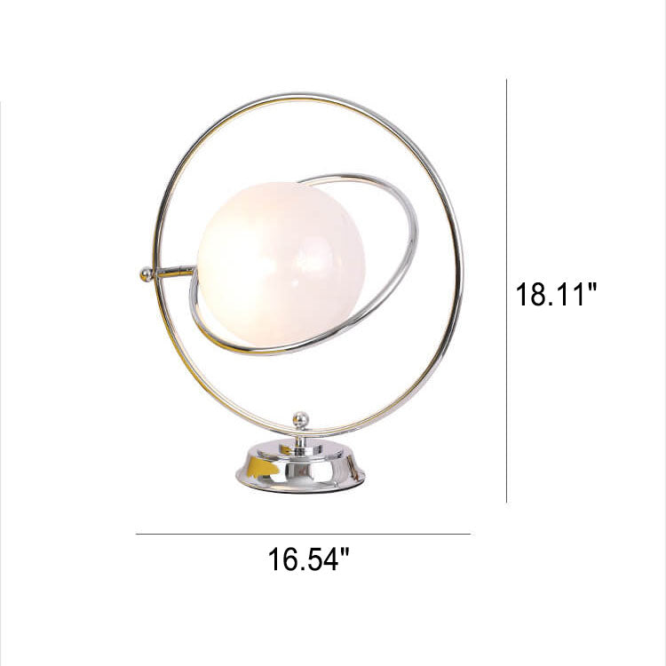 Nordic Vintage Planet Glas Eisen 1-flammige Tischlampe 