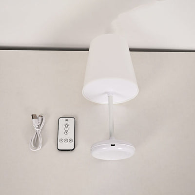 Modern Pure White Mushroom Remote Control Touch USB Rechargeable LED Night Light Table Lamp