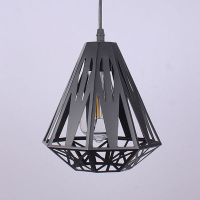 Nordic Simplicity Iron Geometry Triangle 1-Light Pendelleuchte 