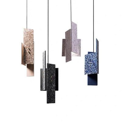 Nordic Colorful Cement Geometric 1-Light LED Pendant Light