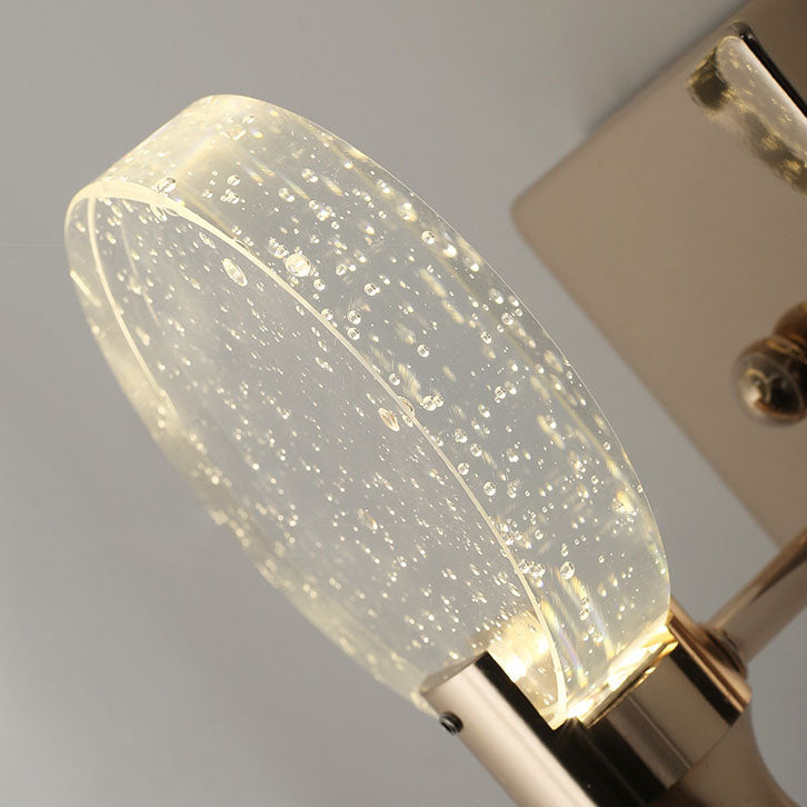 Applique murale LED en fer et aluminium, cristal à bulles rondes de luxe moderne, lampe pour salon 