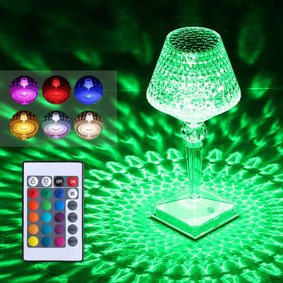 Kreative Acryl-Diamant-Weinglas-Pflaumen-dekorative Nachtlicht-Tischlampe