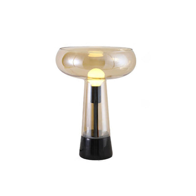 Lampe de table LED en marbre et verre créatif simple 